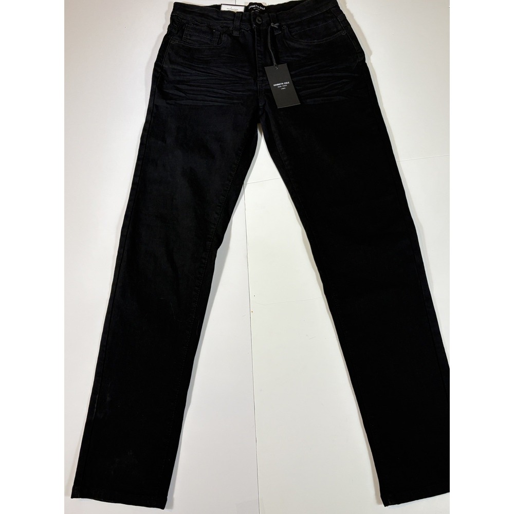 KENNETH COLE MEN'S ATHLETIC FIT NUMBER 1 BLACK STRETCH JEANS SZ: 30 X 32 NWT